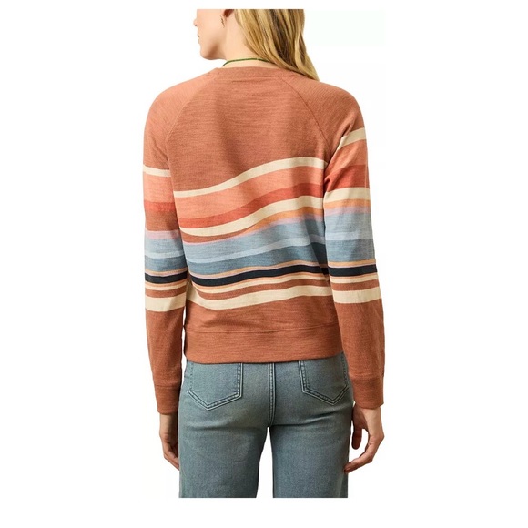 Faherty Women's Sunwashed Slub Crew - Picture 2 of 4